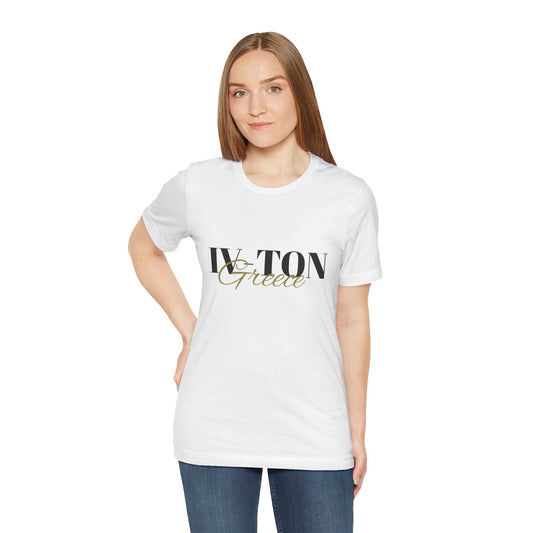 Classical Greece Tee — 'IVY-TON Greece' Minimalist Statue Graphic Shirt